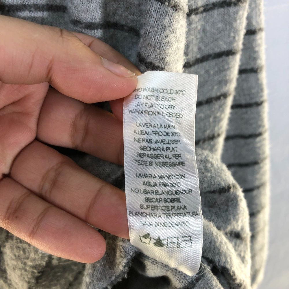 Sundry Gray Stripped Full Zip Hoodie w Kangaroo Pockets Medium - Picture 5 of 9